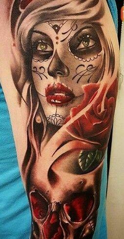 catrina con calavera - +60 Tatuajes de catrinas, diseños, significados y su representación