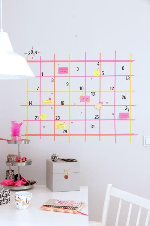 Calendario diy Washi Tape