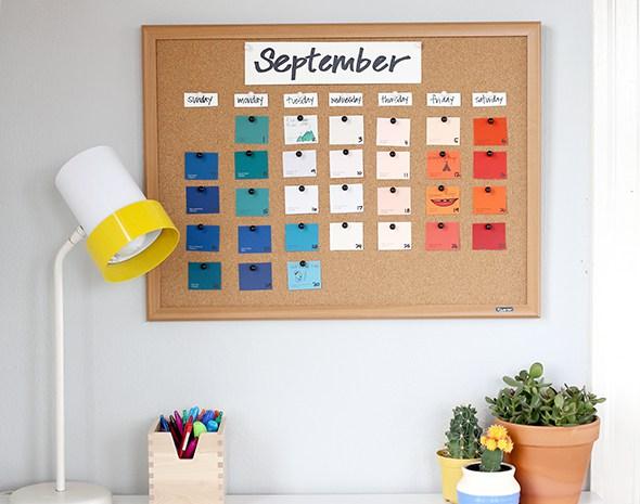 calendario diy corcho