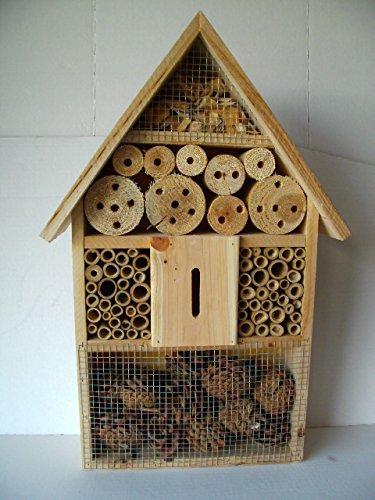 Insectos hotel XL Decoración Natural, completo con mariposa Hogar, insectos Casa, insectos, insectos Casita  Orgánico ecologica Natural fitosanitarios  ecológica Biológica naturales hojas laus combatir  Hotel para insectos para colgar y colocar  Mariquita Casa Mariquita Mariquita Buzón mariposa Hogar Mariposas Jardín Decoración