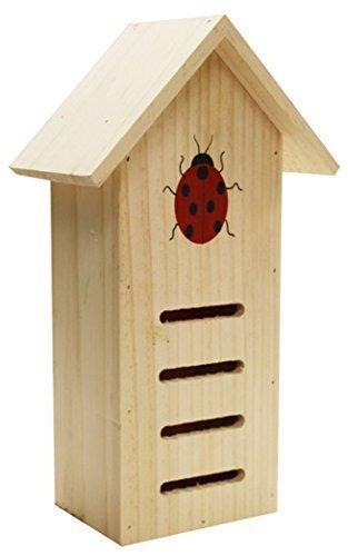 Hotel de mariquita de madera comedero para colgar Garden nido caja de torre de la casa hotel9