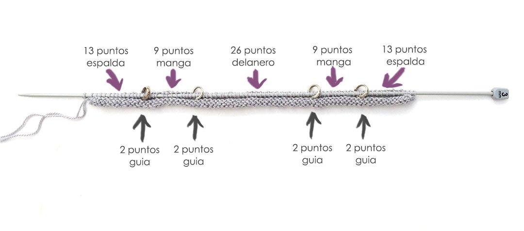 Jersey de punto con volantes de bebé tejido a dos agujas - Patrón y tutorial DIY