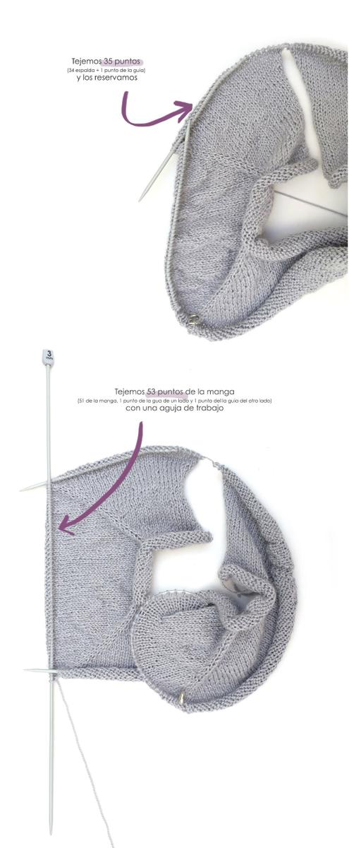 Jersey de punto con volantes de bebé tejido a dos agujas - Patrón y tutorial DIY