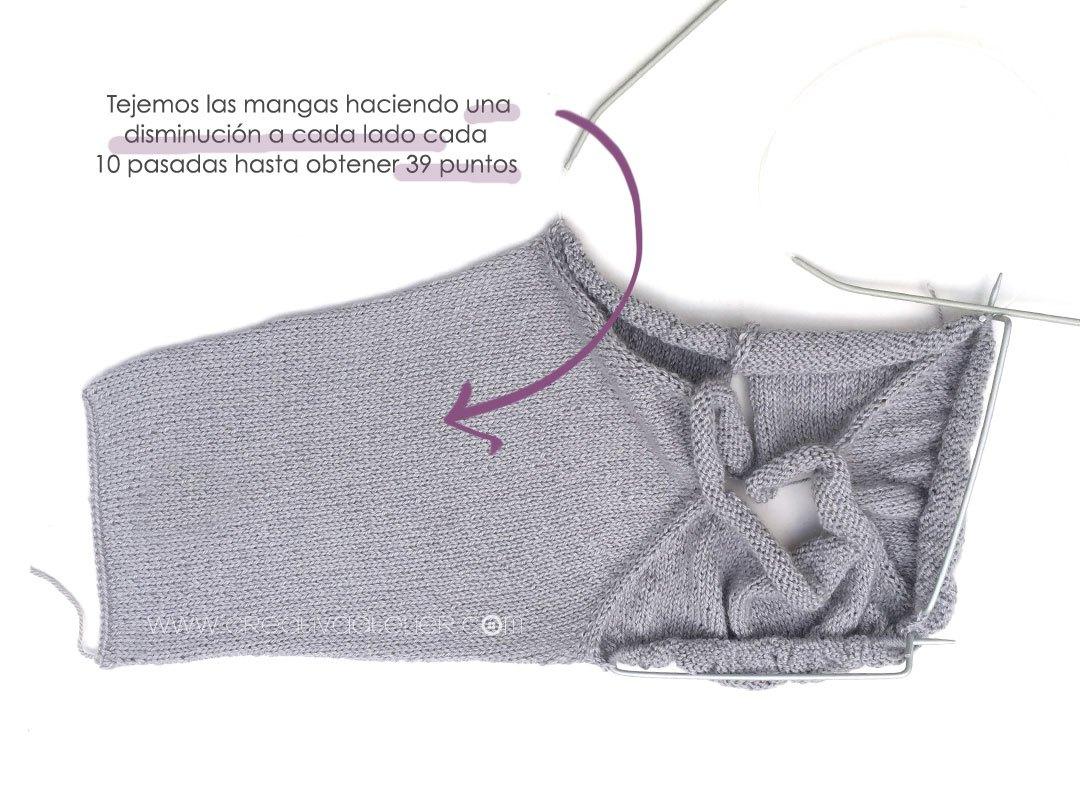 Jersey de punto con volantes de bebé tejido a dos agujas - Patrón y tutorial DIY