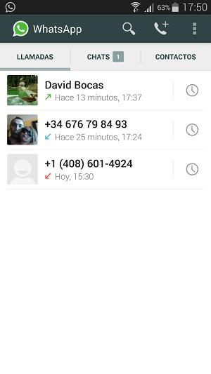 WHATSAPP LLAMADAS TELÉFONO