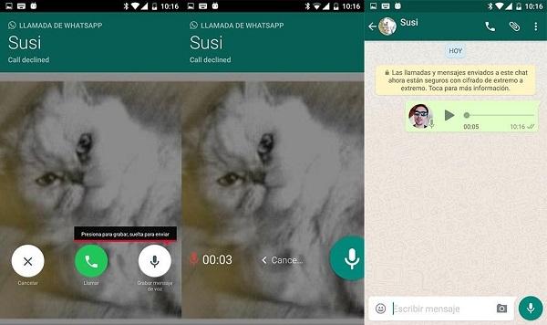 buzon de voz y rellamada whatsapp