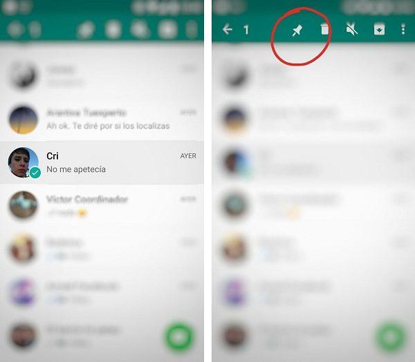 fijar chats whatsapp