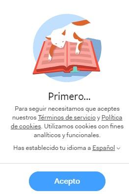 términos de servicio y política de cookies wetransfer