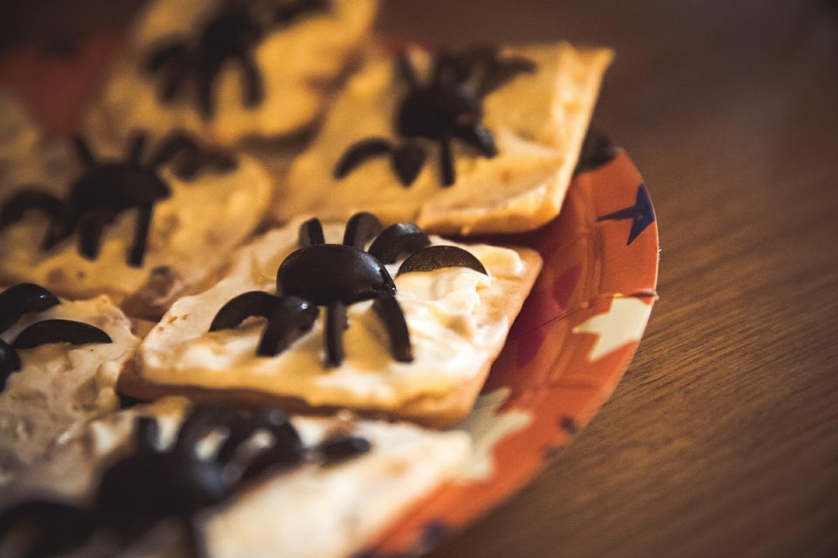 Snacks y recetas de Halloween - galletas araña