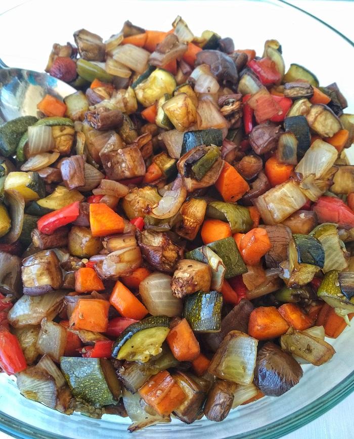 verduras asadas con vinagre balsámico de módena