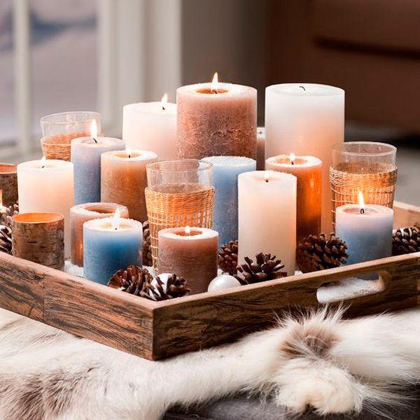 Las velas en invierno le dan un toque de calidez a cualquier espacio.