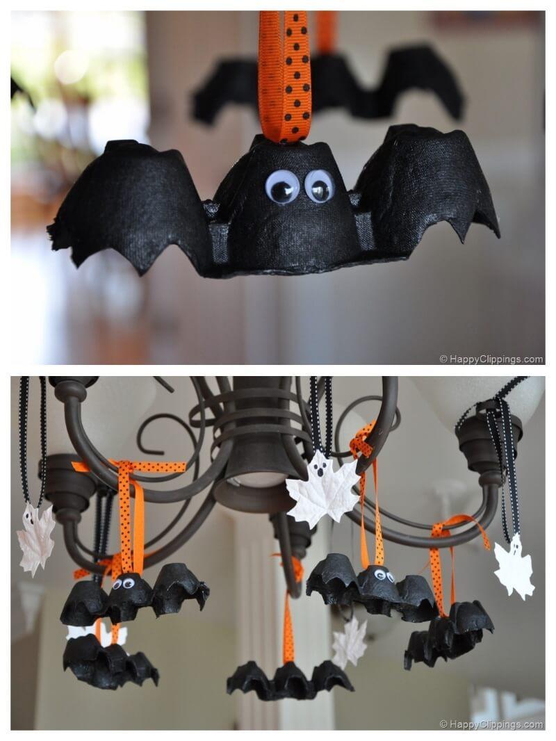 murciélagos con hueveras de cartón