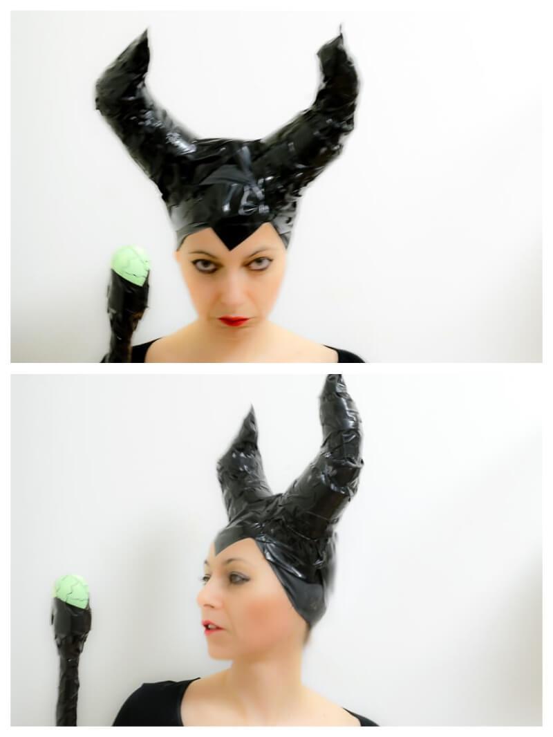 disfraz de Halloween con cinta americana