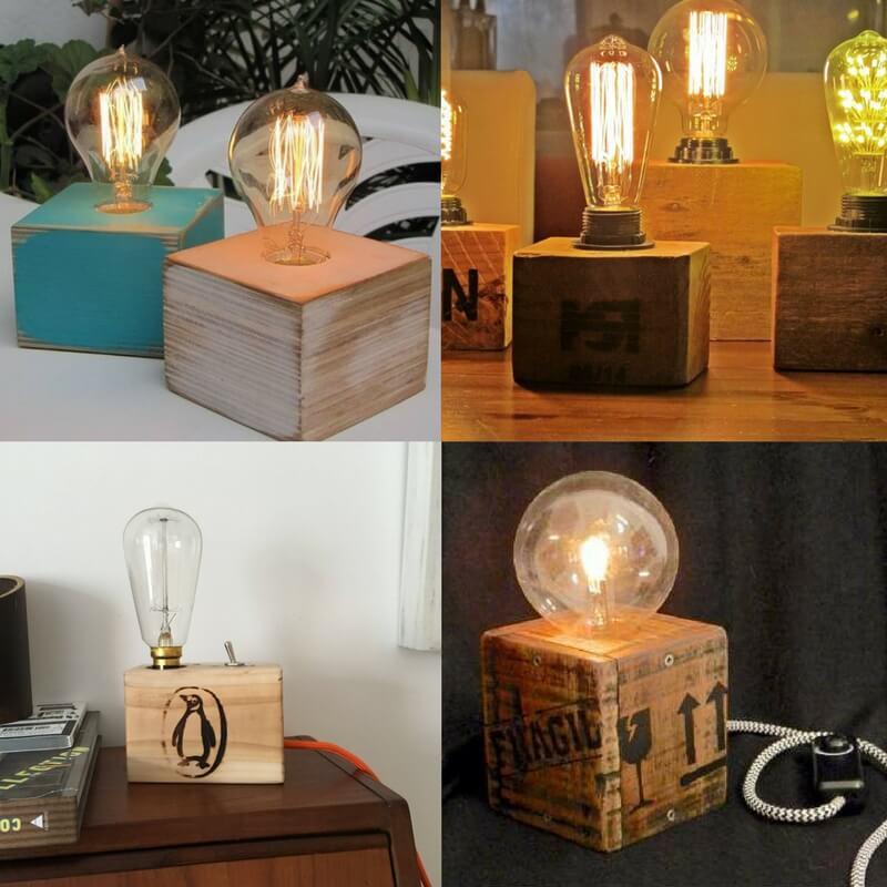 kitkasa-diseños lamparas madera vintage