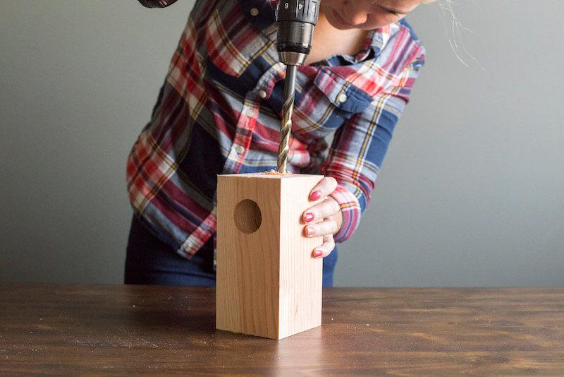 Cómo hacer una lámpara taco de madera