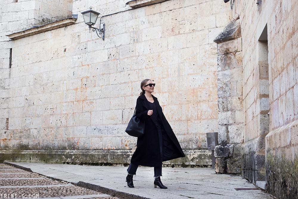 Trini | MaxMara Manuela coat The Row bag Céline Bam Bam ankle boots