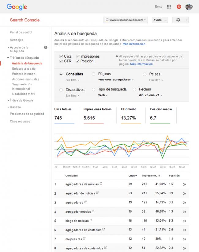 captura webmaster tools