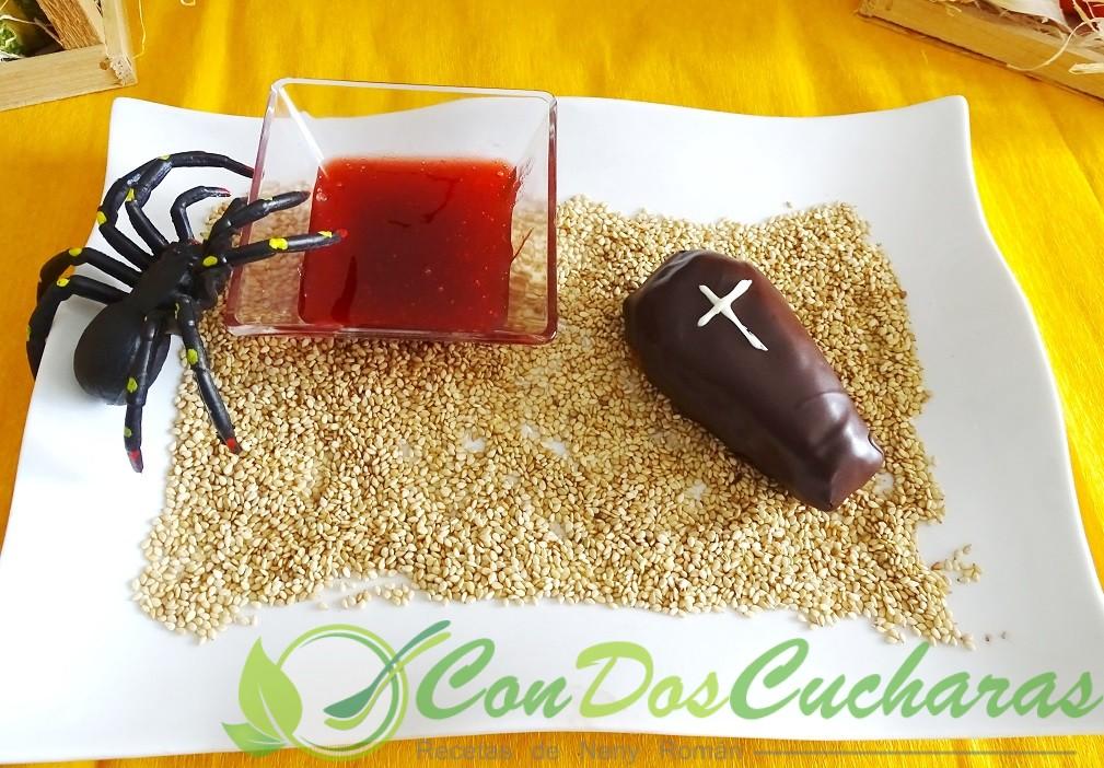 Bizcocho de harina de maíz para Hallowen 