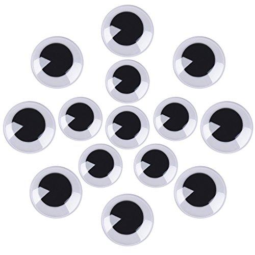 Outus Ojos Móviles Ojos Saltones Adhesivos para Proyectos de Manualidad, 40 mm y 50 mm, 20 Piezas