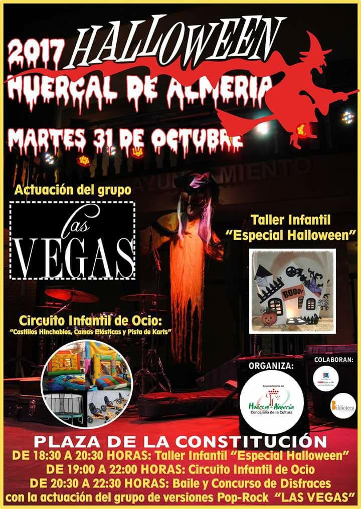Cartel Planes para Halloween en Huércal de Almería