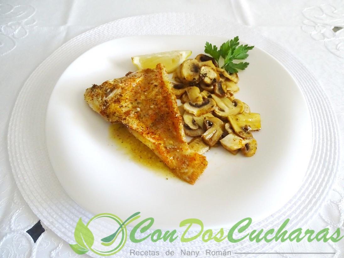 Cabras al horno con champiñones