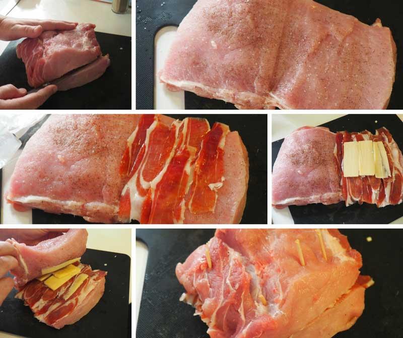 lomo relleno de jamon y queso receta1