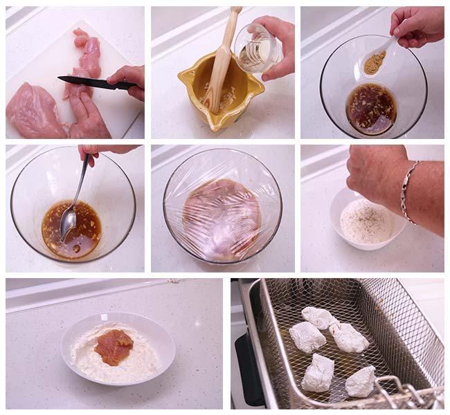 Pollo frito japonés