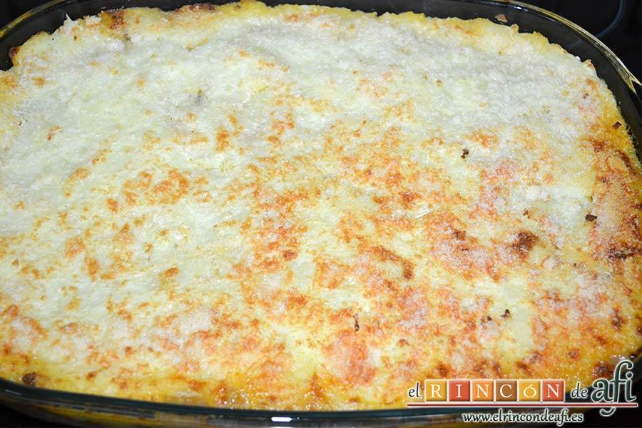 Cottage pie, sacar del horno