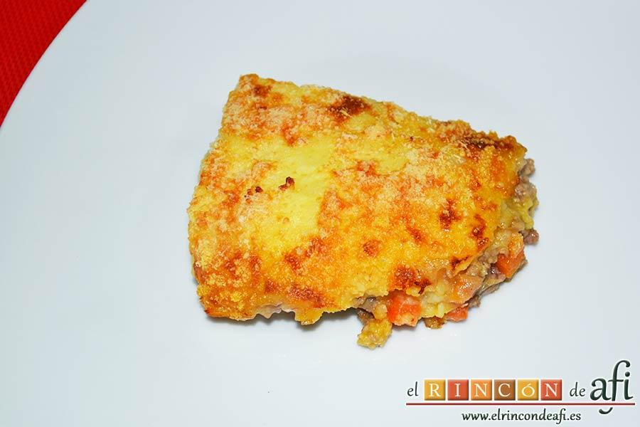 Cottage pie, sugerencia de presentación