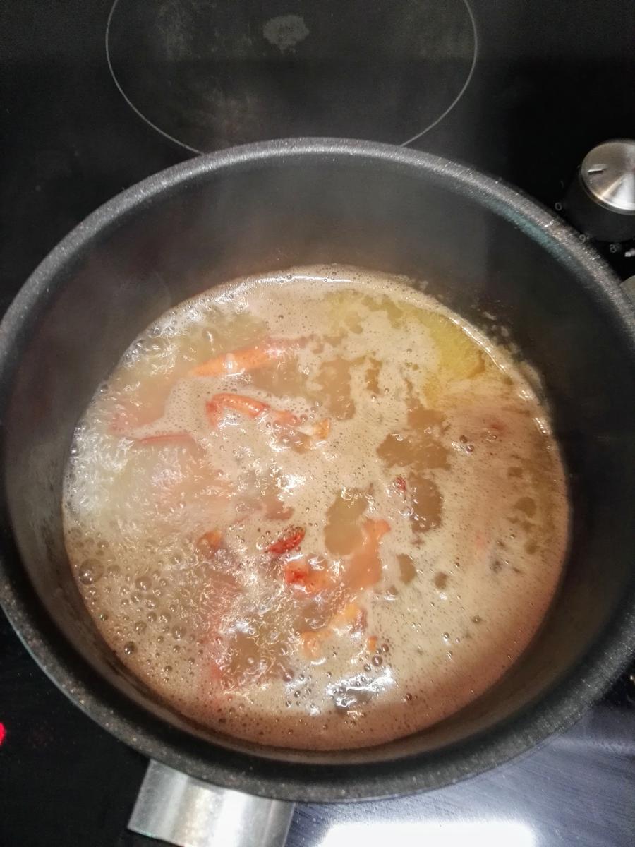 Preparando salsa de mantequilla