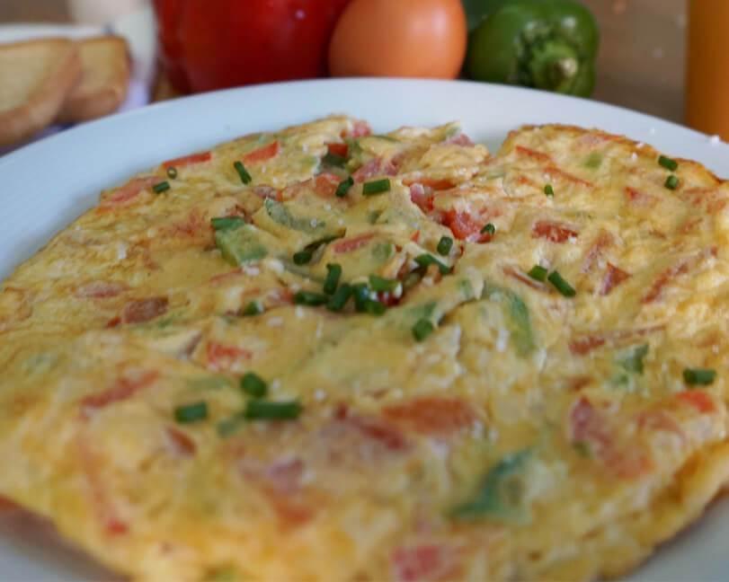 tortilla con vegetales