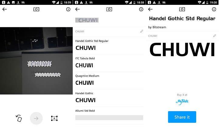 app para saber el tipo de letra o fuente de una revista imagen o periodico