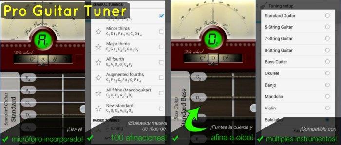Pro Guitar Tuner para guitarras