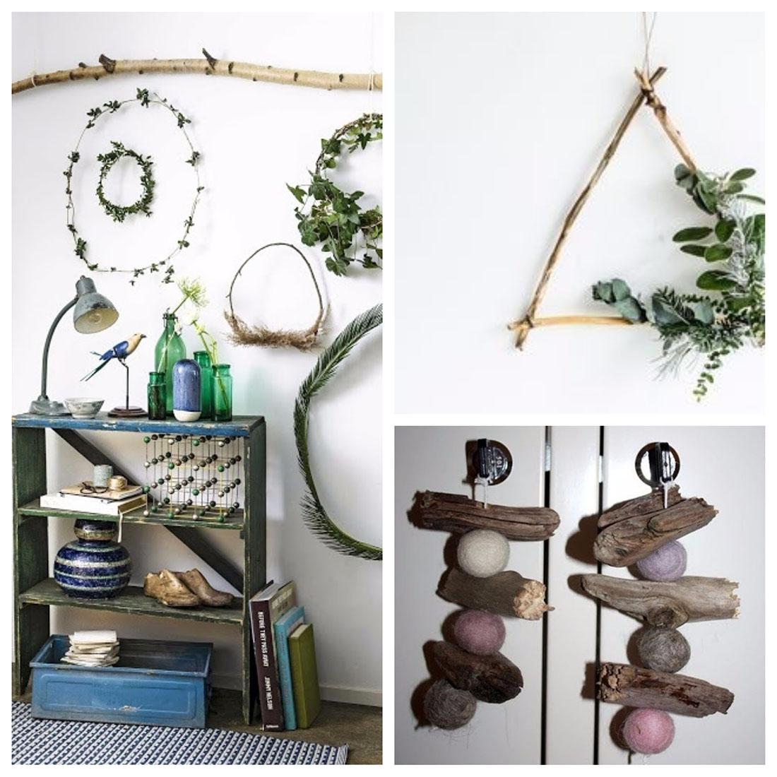 Decoración con ramas de madera - DIY natural