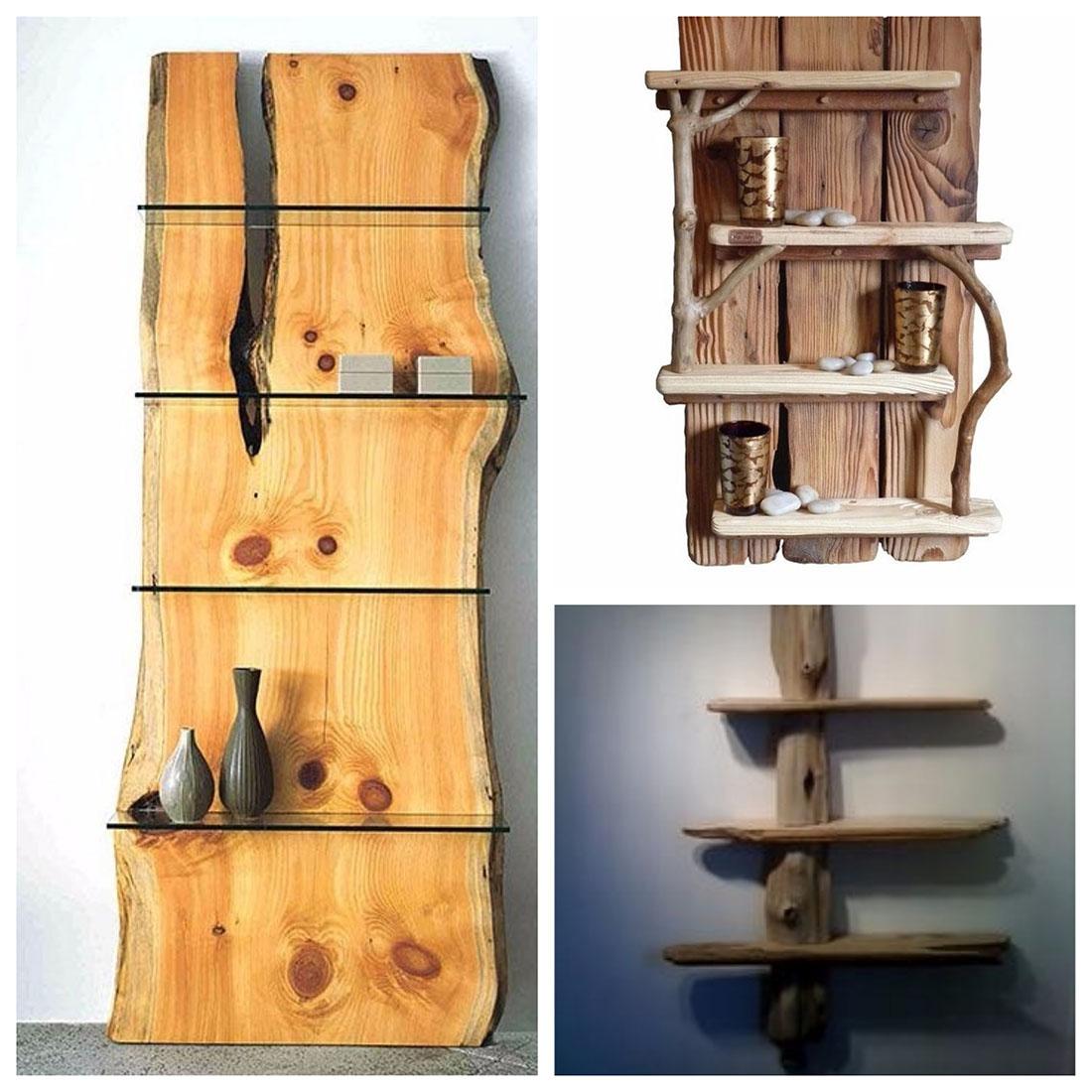 estantería tablas madera - DIY natural