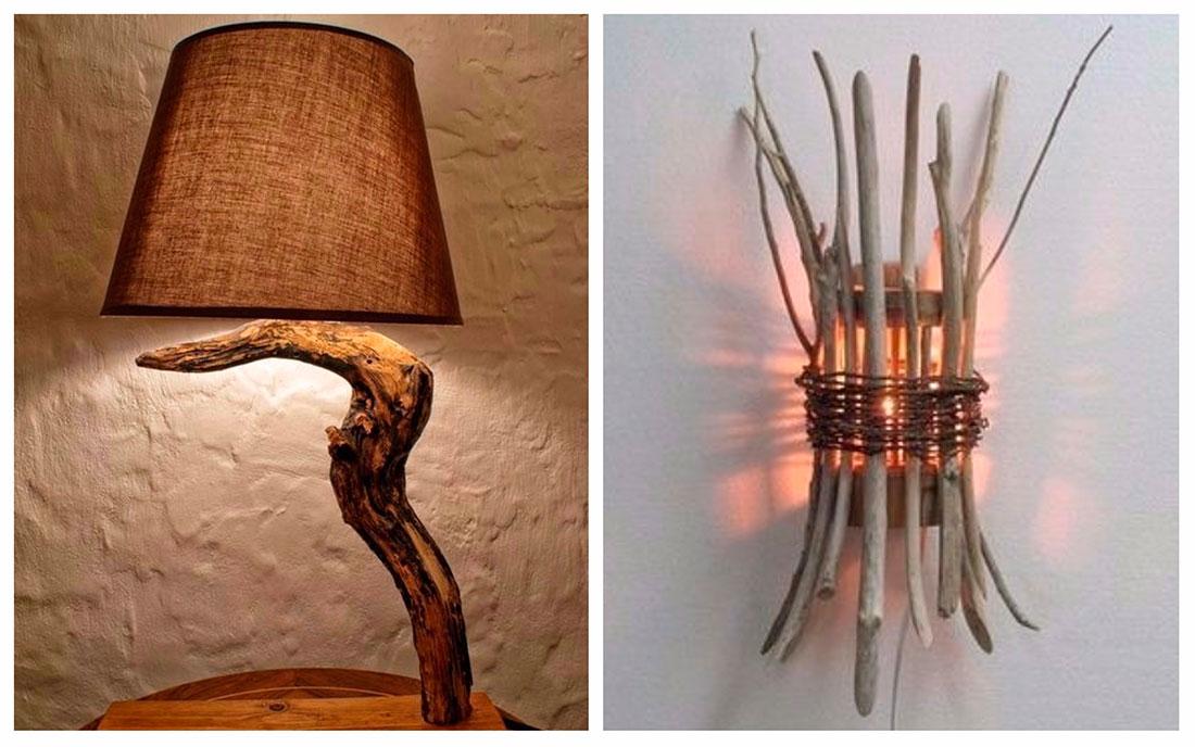 diy natural- lamparas con ramas