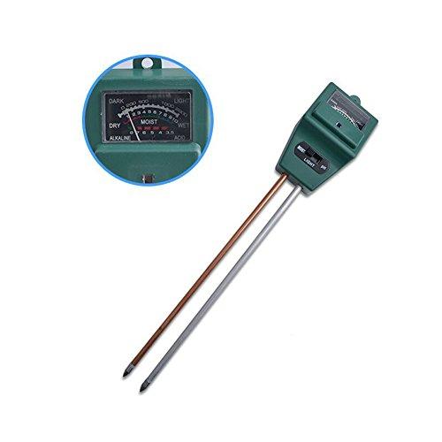 RCYAGO 3 in 1 Medidor de Humedad de Suelo Digital Luz y PH Acidez Tester Planta Tester Ideal para Jardin Granja Césped Interior Exterior
