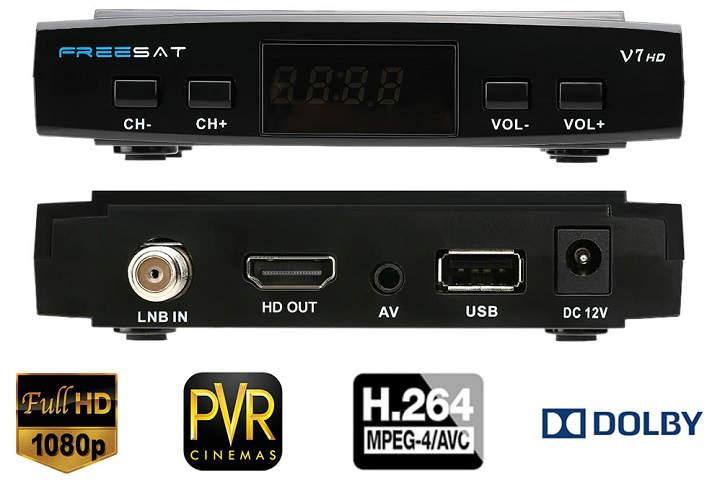 receptor de satelite con canales de todo el mundo y grabacion de programas con USB