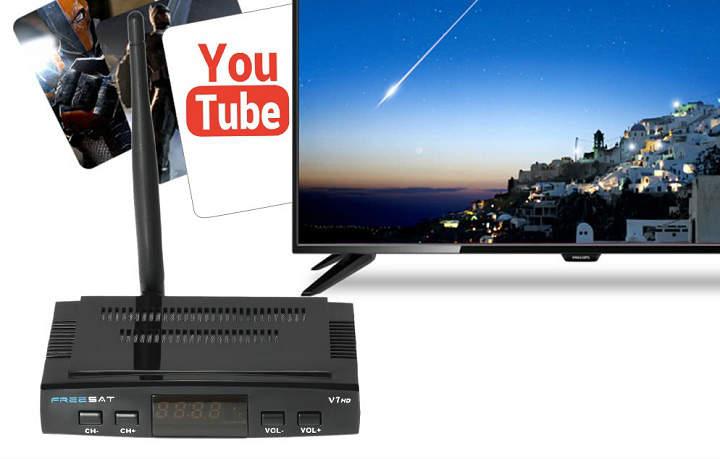 receptor de satelite con canales de todo el mundo y grabacion de programas con USB