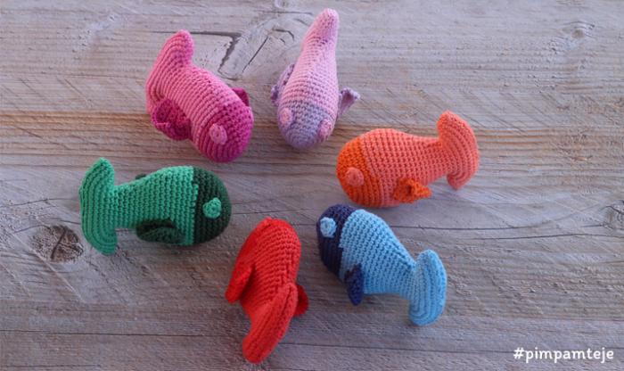 Peces tejidos a ganchillo