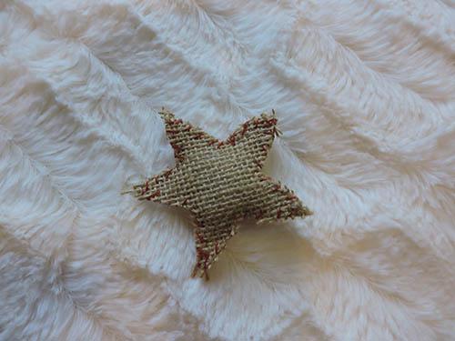 Estrella de navidad con tela de saco