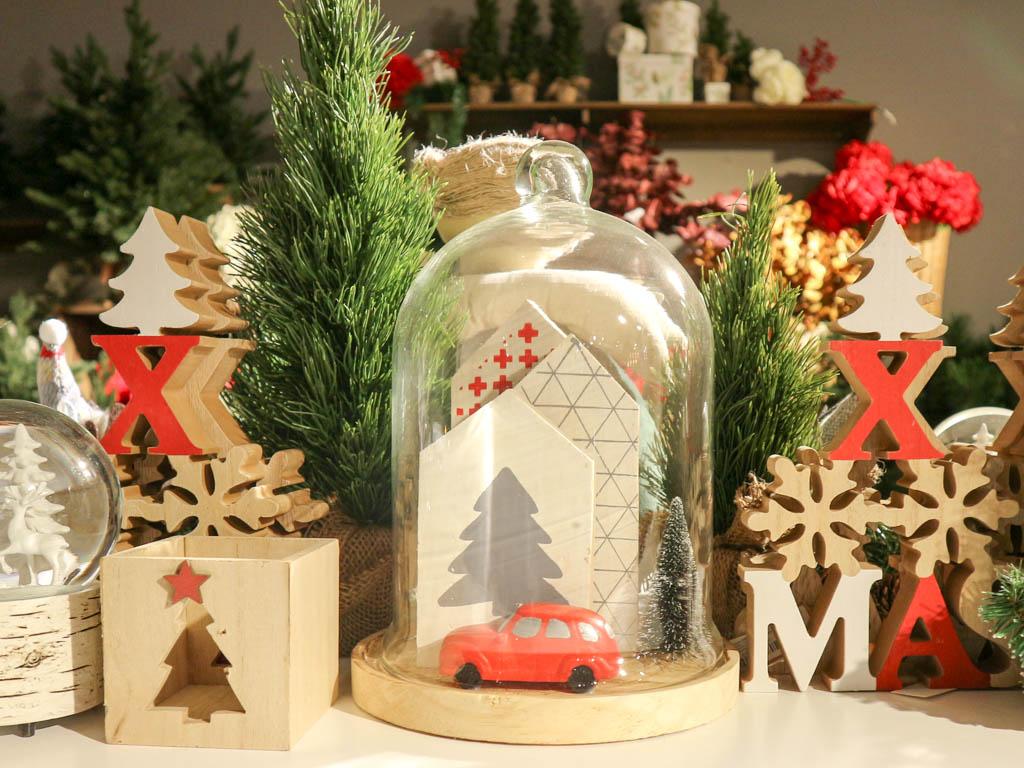 adornos navideños inspirados en el bosque