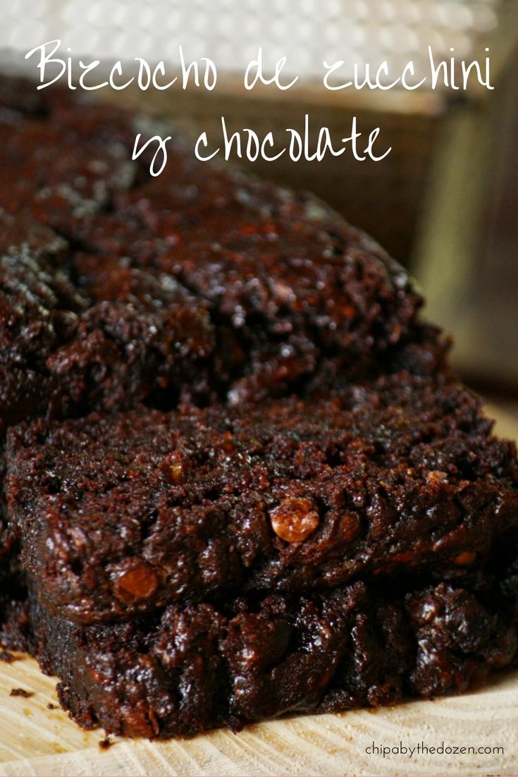 Bizcocho de zucchini y chocolate. Húmedo y tierno.