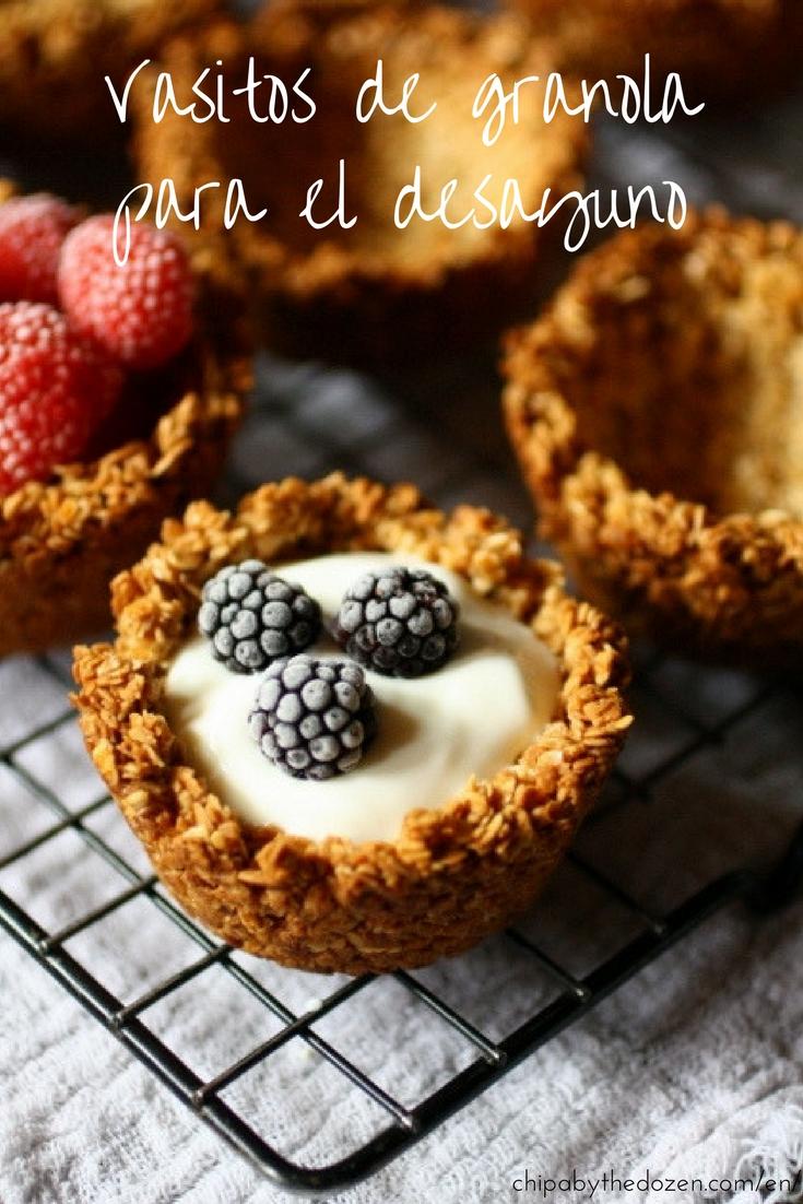 Vasitos de granola para el desayuno