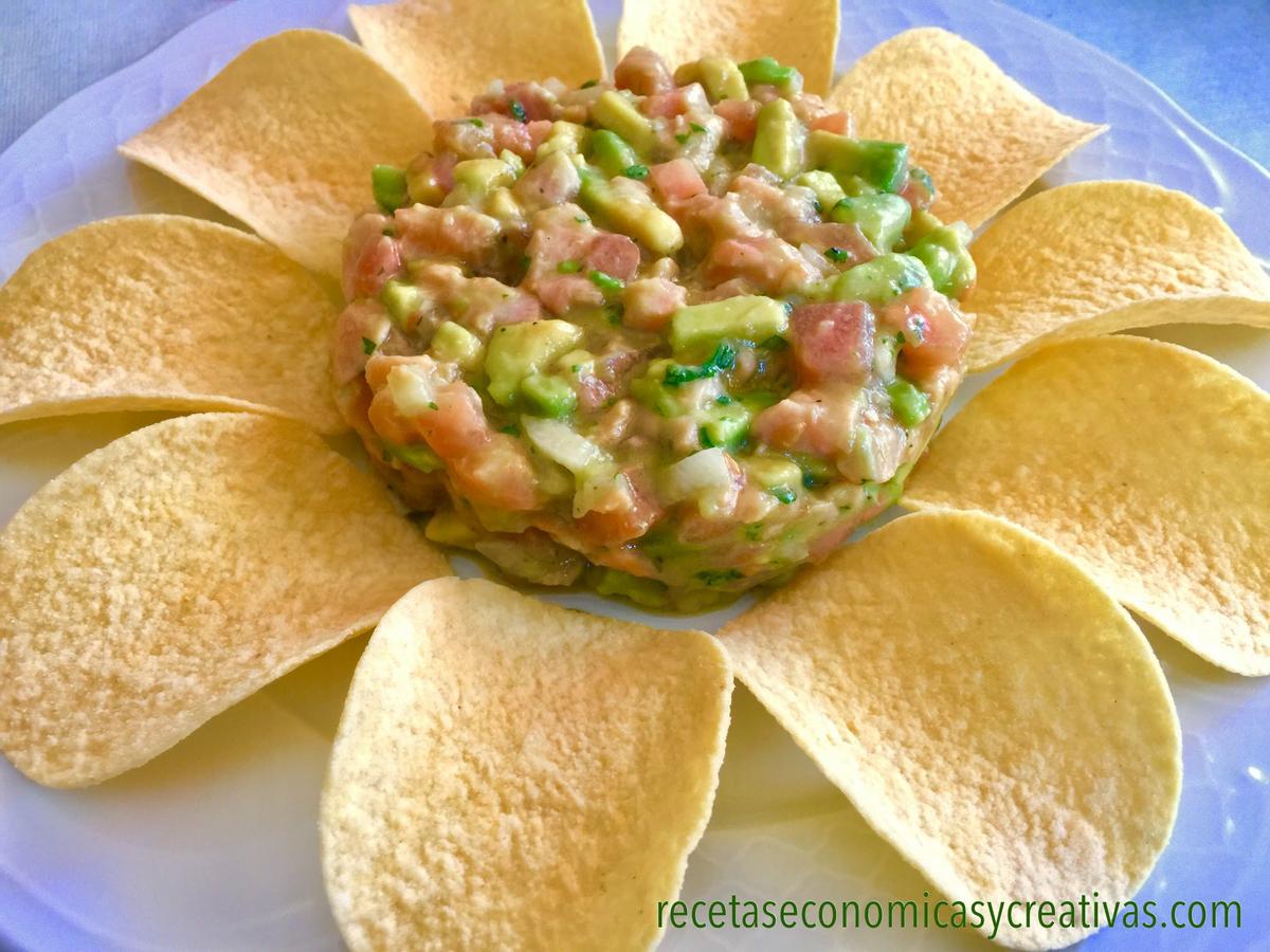 Tartar de salmón fresco y aguacate