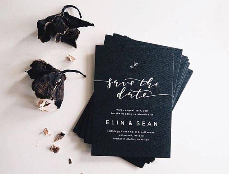 invitaciones boda negro