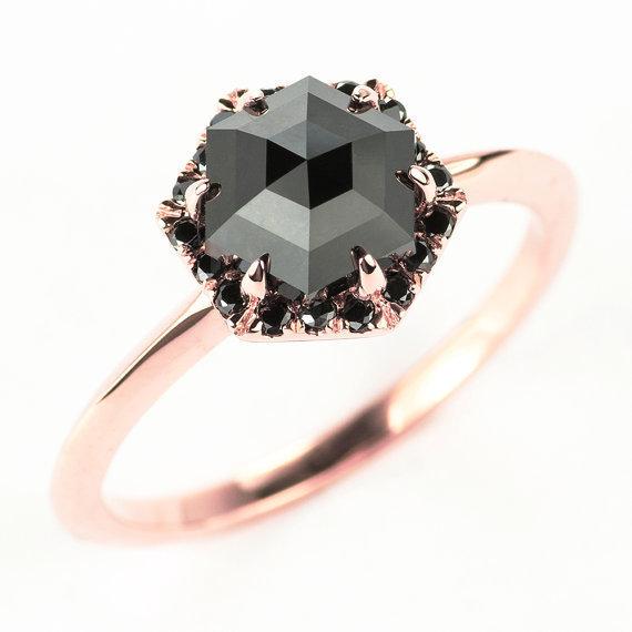 Anillo compromiso boda negro