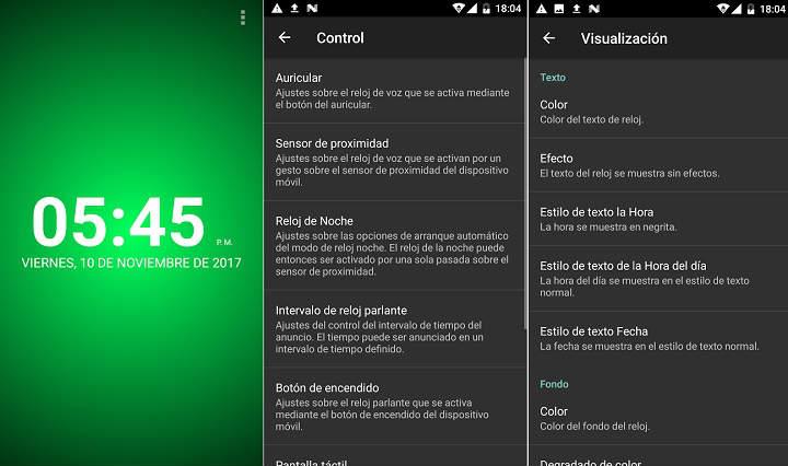 app que te dice la hora por voz hablando sin encender la pantalla del movil Android