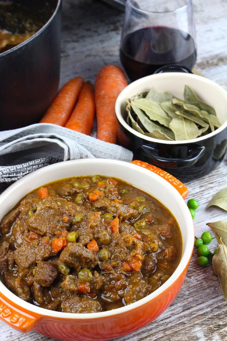 Estofado de ternera a la jardinera