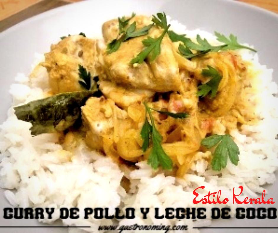 Curry de pollo y leche de coco